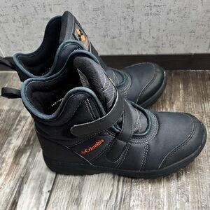 Columbia Kids' Black and Orange Snow Boots